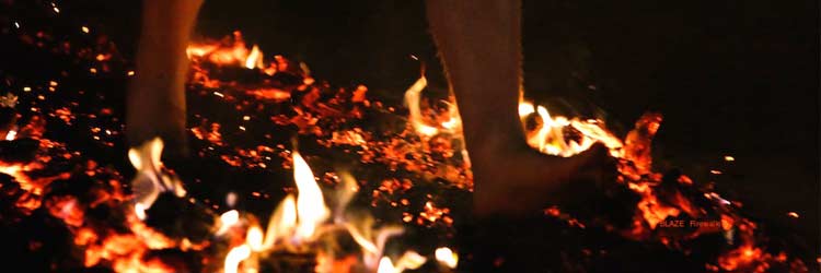 Charity firewalk for Action on Hearing