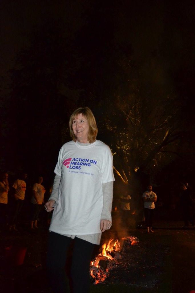 Gilly after doing the firewalk