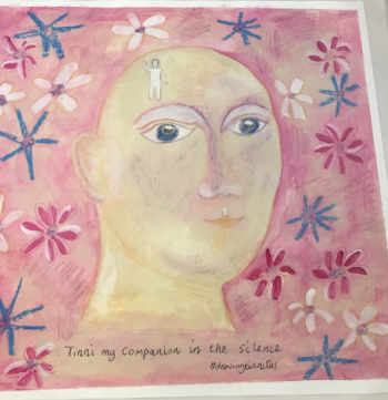 A painting expressing tinnitus courtesy Debbie Perry
